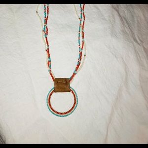 Handcrafted Peyote Beaded Circle Necklace Or Eyeglass Holder Necklace